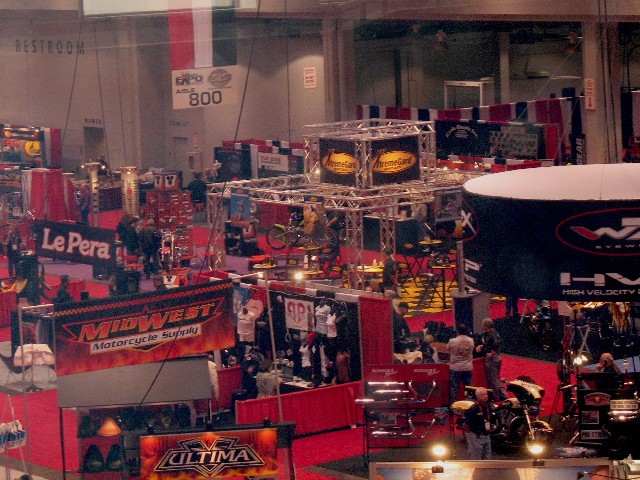 The Xtremegard booth stands out in a crowd.